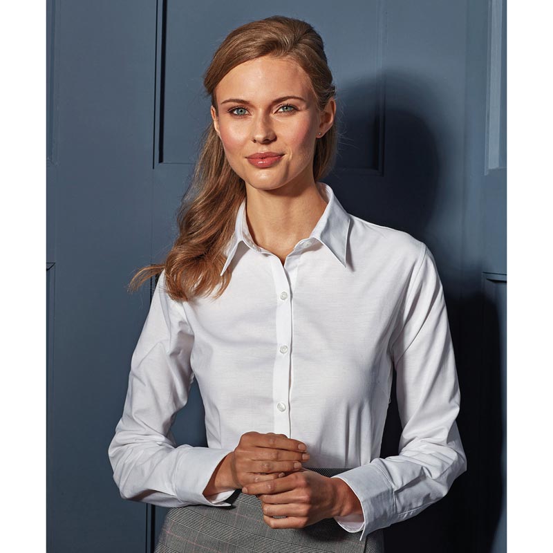 Women's signature Oxford long sleeve shirt - Black Wom 8